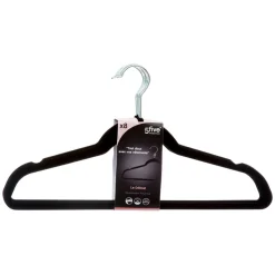 5five Perchas Y Travesaños>Percha Antideslizante Negra 8Uds