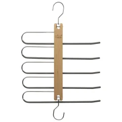 5five Perchas Y Travesaños>Percha De Metal/Madera P/5 Pantalones