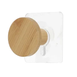 Toalleros>Perchero Baño Natural De Madera 4.5cm