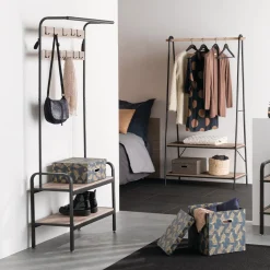 5five Soportes>Perchero con zapatero JANO 165cm