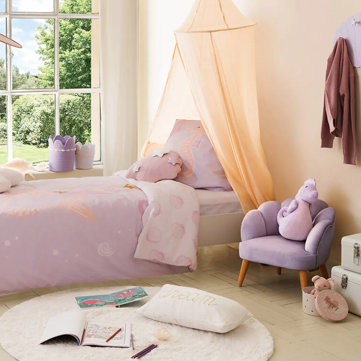 Niños atmosphera4kids Almacenamiento>Perchero Concha De Mar Violeta Claro