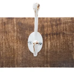 atmosphera Perchas Y Travesaños|Estilo Rústico>Perchero De Madera C/5 Ganchos 74x9x15Cm