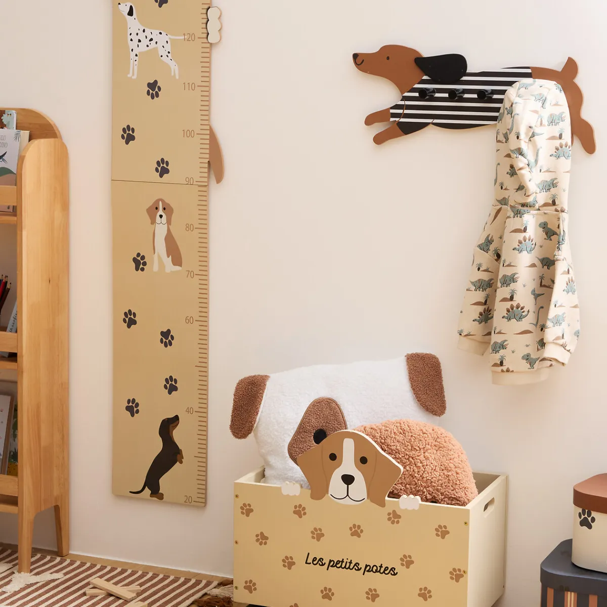 Niños atmosphera4kids Almacenamiento>Perchero perro mdf con 5 ganchos