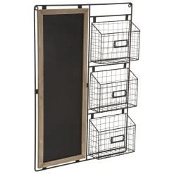 atmosphera Accesorios|Estilo Industrial>Pizarra Con Cestas P/Almacenaje 50x70Cm