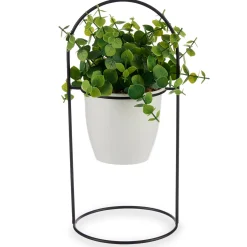 Plantas Y Flores Artificiales>Planta artificial con soporte negro de metal