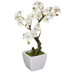atmosphera Plantas Y Flores Artificiales|Estilo Oriental>Planta cerezo blanca artificial 26cm