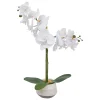 atmosphera Plantas Y Flores Artificiales|Estilo Oriental>Planta orquídea blanca artificial con maceta 52cm