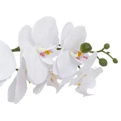 atmosphera Plantas Y Flores Artificiales|Estilo Oriental>Planta orquídea blanca artificial con maceta 52cm