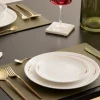 atmosphera Platos>Plato de postre SELENA blanco de porcelana 18cm