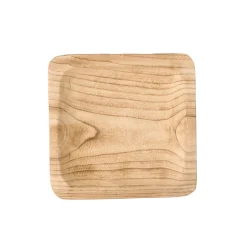 Platos>Plato De Presentación Cuadrado De Madera Quemada