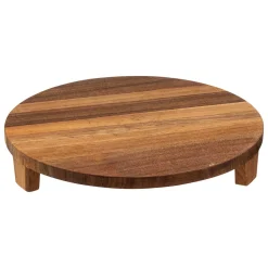 Degustación>Plato de presentación de madera de acacia 30cm