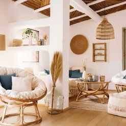 atmosphera Lienzos Y Cuadros Decorativos|Estilo Étnico>Plato Decorativo De Corda Beiga Sea View 76cm