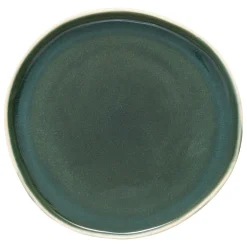 atmosphera Platos>Plato llano WONJA verde de cerámica 27cm