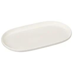 Platos>Plato Ovalado Nora Blanco De Porcelana 18x30cm