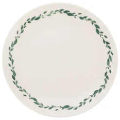 atmosphera Platos>Plato postre LAURIER blanco de porcelana 19cm