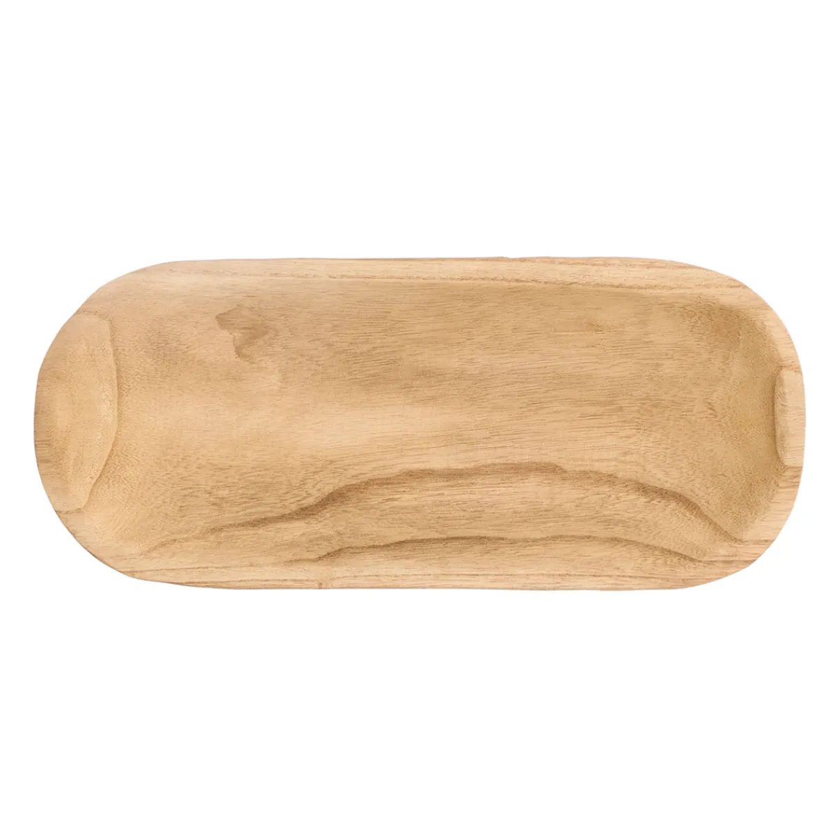 Platos>Plato Presentación Ovalado Madera Quemada 38.5cm