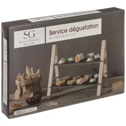 secret d'gourmet Degustación>Porta Aperitivos Losa Roca C/2 Estantes