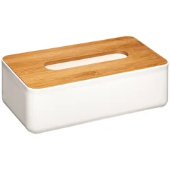 5five Accesorios De Lavabo>Porta Pañuelos C/Tapa De Bambú Baltik