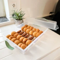 Moldes Y Otros Utensilios De Cocina>Porta Tartas Rectangular Azul