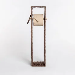 Accesorios De Baño>Portarrollos wc marrón de cuerda