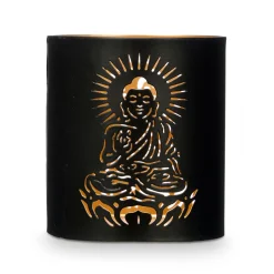 Velas>Portavelas buda negro y dorado