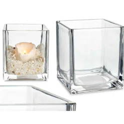 Portavelas Y Candelabros>Portavelas Cuadrado 12x12x12Cm