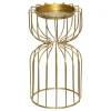Portavelas Y Candelabros>Portavelas de metal dorado 20cm