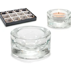 Portavelas Y Candelabros>Portavelas De Vidrio 6x6x3Cm