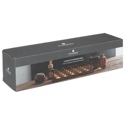atmosphera Accesorios|Estilo Contemporaneo>Portavelas Vidrio Y Metal Negro 5 velas