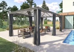 hespéride Pérgolas>Pérgola BELIZE gris grafito 6x3,6m