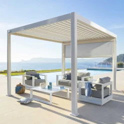hespéride Pérgolas>Pérgola ÉVORA blanca 3,6x3,6m