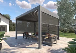 hespéride Pérgolas>Pérgola ÉVORA gris graphite 4x3m
