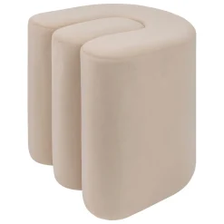 atmosphera Puff Y Banquitos|Estilo Rústico>Puf Bolan Beige De Terciopelo