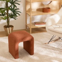 atmosphera Puff Y Banquitos|Estilo Contemporaneo>Puf Bouclee Ámbar 41x35.5x43Cm