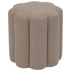 atmosphera Puff Y Banquitos|Estilo Rústico>Puf Floral Tejido Beige 40cm