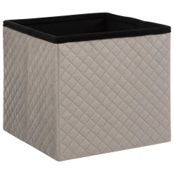 Puff Y Banquitos>Puf MIXMODUL de terciopelo lino beige 31x31Cm