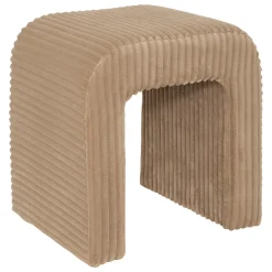 atmosphera Puff Y Banquitos>Puf SEVI beige de terciopelo