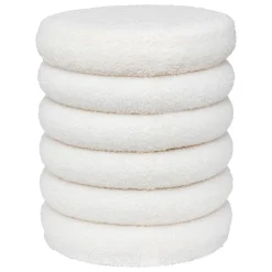 atmosphera Puff Y Banquitos|Estilo Rústico>Puf tejido boucle blanco