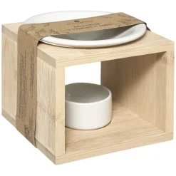 atmosphera Ambientadores>Quemador Bambú/Cerámica 11.5x11.5x9.5Cm