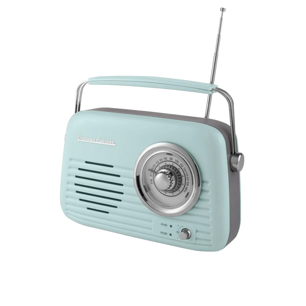Electrodomésticos>Radio VINTAGE CUISINE menta con bluetooth