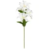 atmosphera Plantas Y Flores Artificiales>Rama de 4 lirios JAGO blanco 80cm