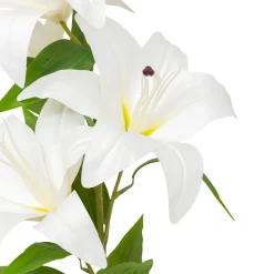atmosphera Plantas Y Flores Artificiales>Rama de 4 lirios JAGO blanco 80cm