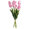atmosphera Plantas Y Flores Artificiales>Ramo de 10 Tulipanes Rosas 48cm