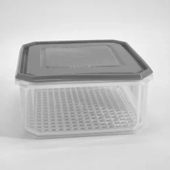 Tapas Y Cubiertas>Recipiente Cuadrado C/Red Gris