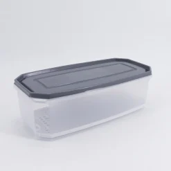 Tapas Y Cubiertas>Recipiente Grd. Rectangular C/Red Gris