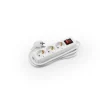 Lámparas Y Alargadores>Regleta eléctrica blanca 3 enchufes c/interruptor
