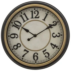 atmosphera Relojes>Reloj De Pared Nell Negro Plástico 29Cm