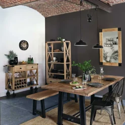 atmosphera Relojes>Reloj De Pared Vintage Marrón Metal 21Cm