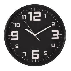 atmosphera Relojes>Reloj Pared Negro De Plástico 30Cm