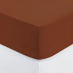 atmosphera Sábanas Y Protectores>Sábana bajera ajustable terracota 90x190cm
